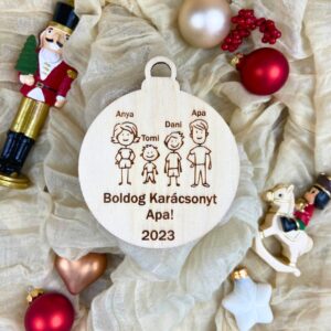 Szülőköszöntő karácsonyfa dísz