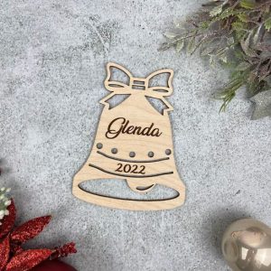 Karácsonyfadísz egyedi felirattal