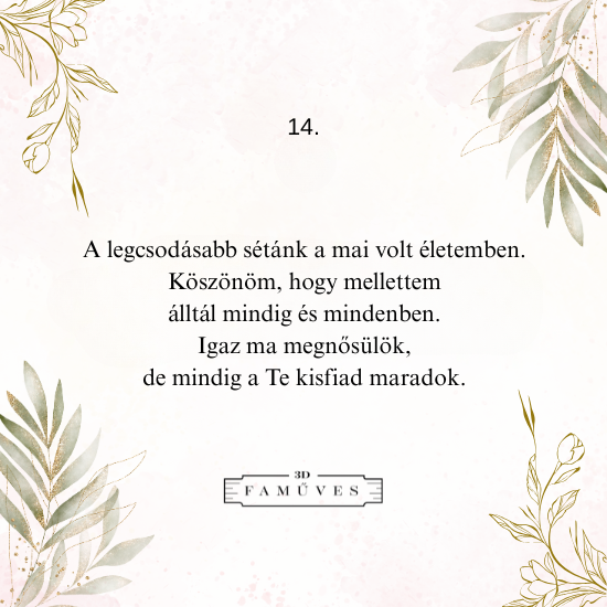 Esküvői szülőköszöntő tábla csomag, villáskulccsal és fakanállal -Édesapáknak és Édesanyáknak - Image 17